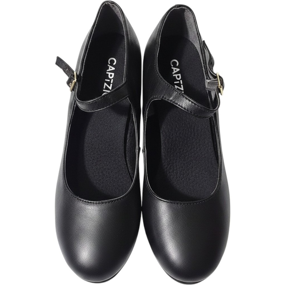 Capezio 657 Black Leather Tele Tone Tap Shoes Mary Jane 2 Inch Heel Mens 7 M